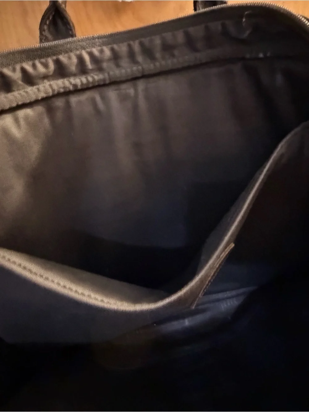 Fossil Brown Leather Briefcase with Dark Brown Accents